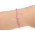 Zilveren Baby armbandje roze vlinder