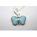 Zilveren Combi-set Vlinder Blauw